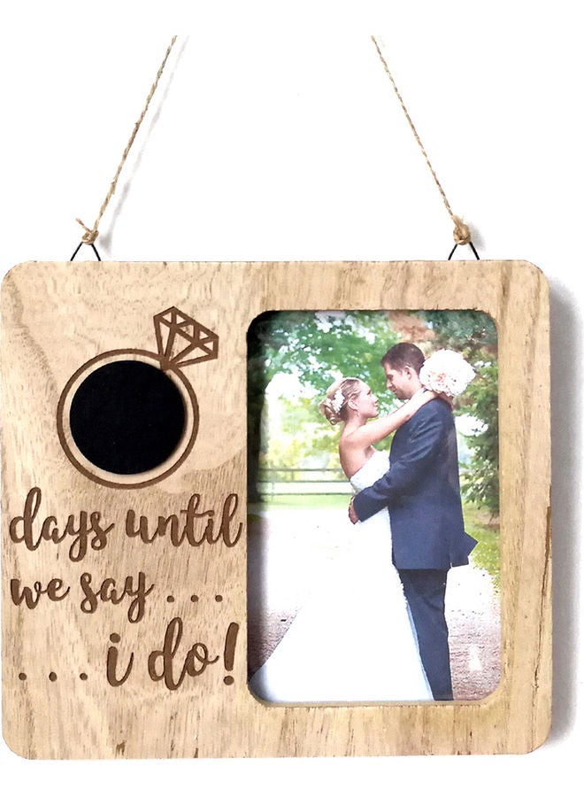 Solid Distressed Wooden Picture Frame Brown