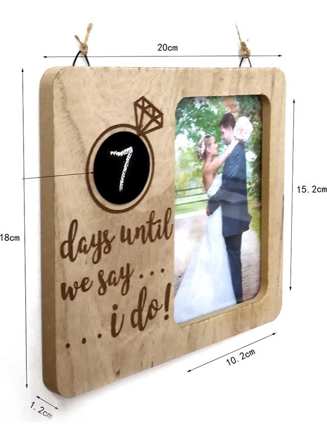 Solid Distressed Wooden Picture Frame Brown