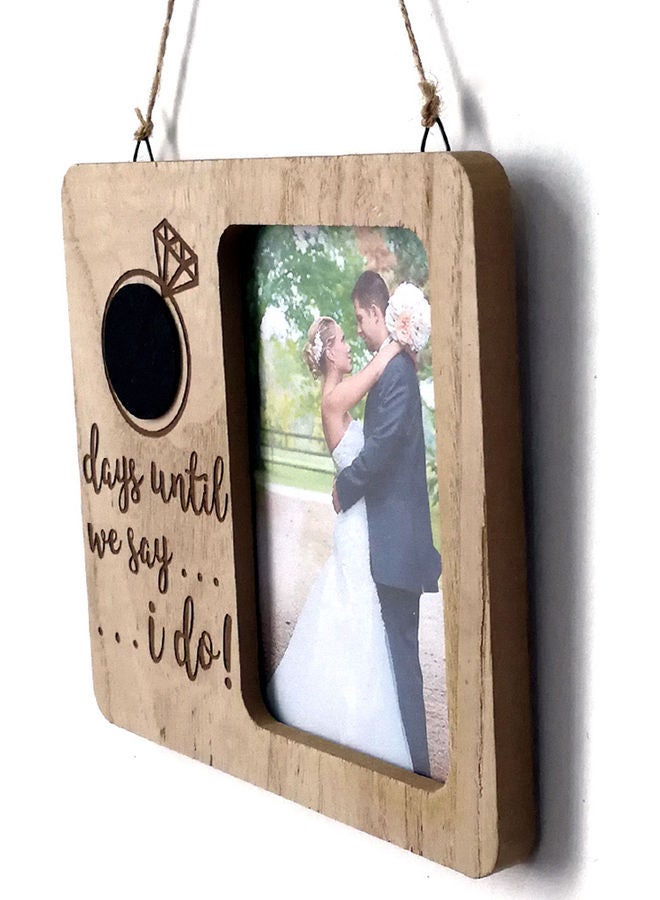 Solid Distressed Wooden Picture Frame Brown