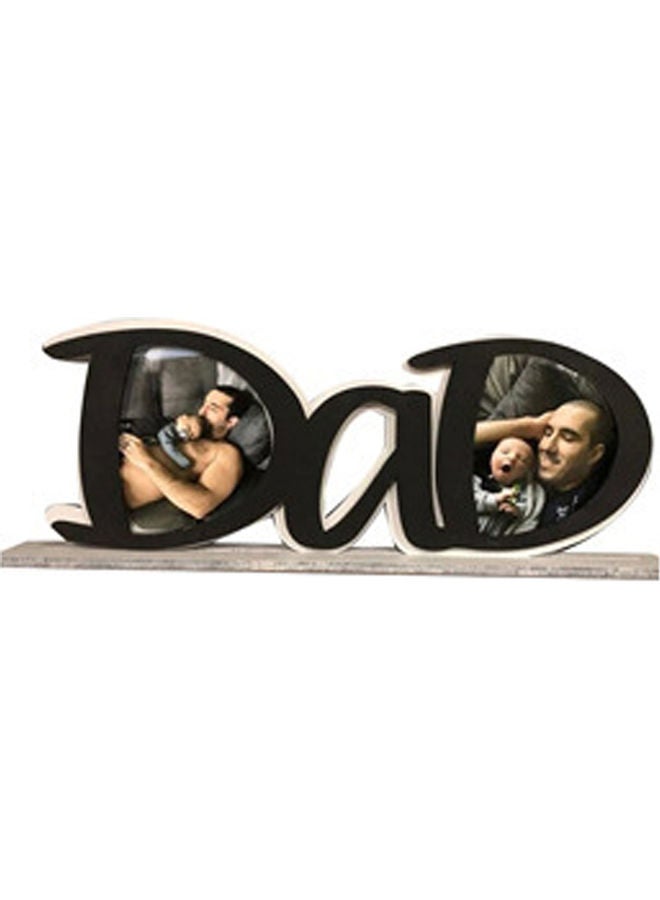 Dad Shaped Photo Frame Black