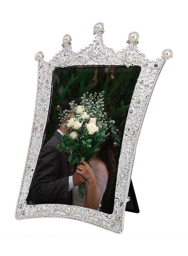 Handmade Decorative Photo Frame Silver 25.00x2.50x15.49centimeter