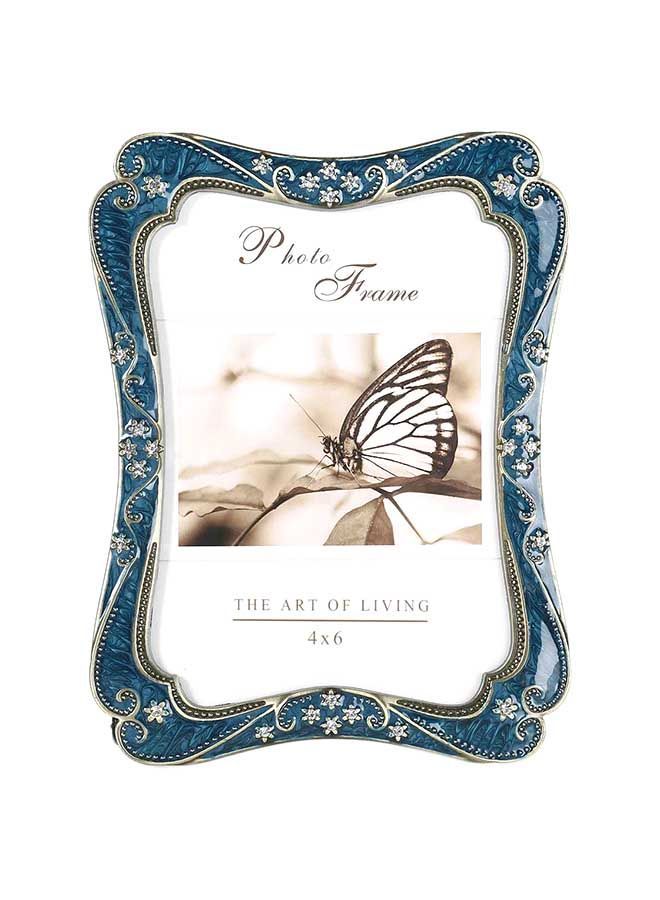 Vintage Tabletop Picture Frame Blue 4x6kg