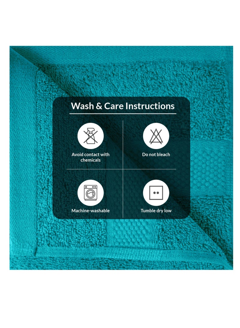 Premium Teal Hand Towels - Pack of 6, 41cm x 71cm Bathroom Hand Towel Set, Hotel & Spa Quality Hand Towels for Bathroom, Highly Absorbent and Super Soft Bathroom Towels by Infinitee Xclusives