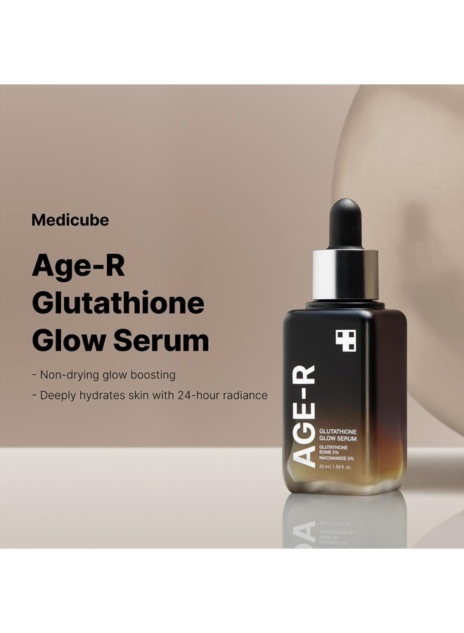 AGE-R Glutathione Glow Serum - Antioxidant & Elasticity Care Serum for 24Hr Pure Radiance, Korean Glass Glow Skin, Daily Use for Youthful Skin, Korean Skincare