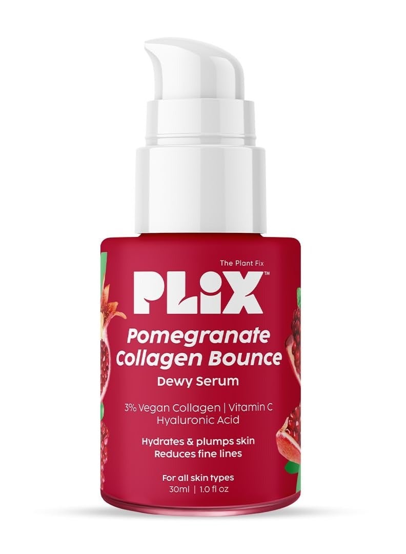 PLIX - THE PLANT FIX Pomegranate Collagen Bounce Serum (30ml) For Reducing Fine Lines & Wrinkles | Vegan Collagen Booster for Plump & Contoured Skin