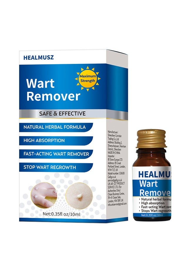 Wart Remover,Easy to Use Skin Tag Remover Safe and Effective Easy to use at Home Skin Tag Removal Serum 10ml