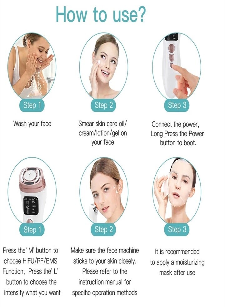 New upgraded second generation, mini handheld ultrasonic knife, beauty instrument micro-current facial lifting and firming massager, suitable for female chin, neck and eyes