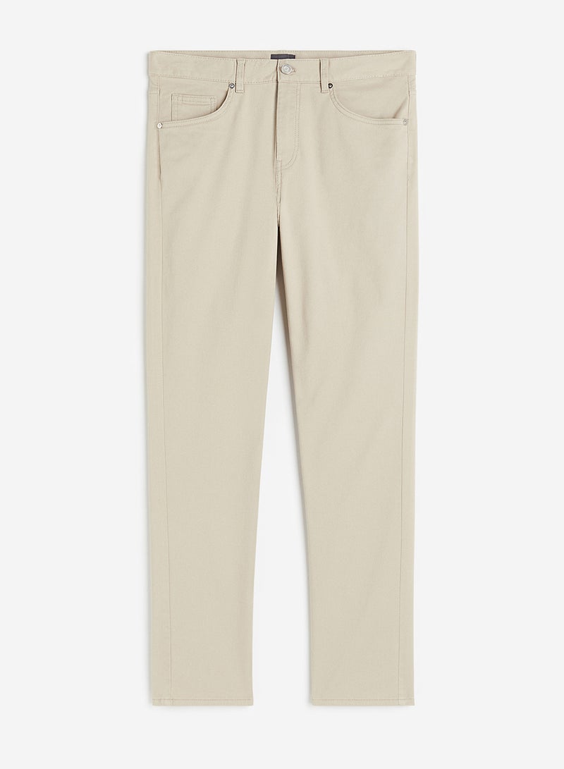 Slim Fit Cotton Twill Trousers