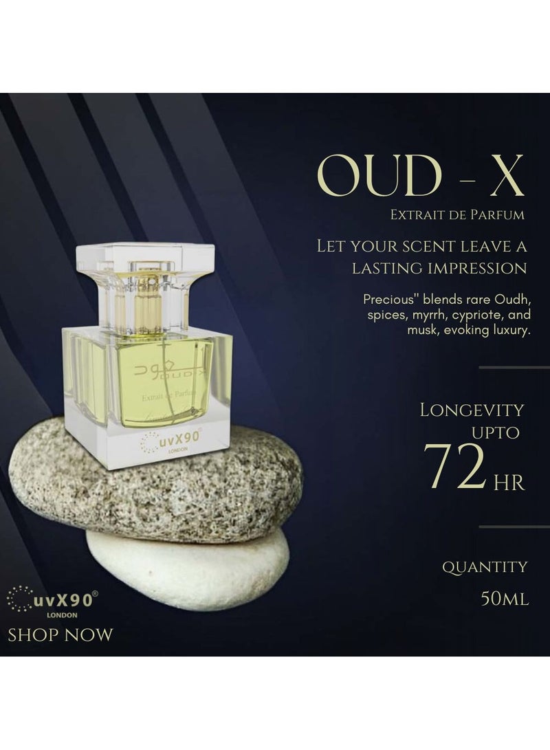 Oud-X Parfum by uvX90 London Extrait De Parfum 50 ML | Limited Edition