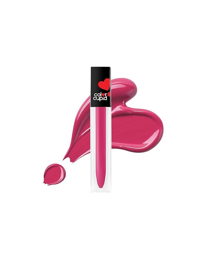 color cupid Matte Intense Color 18-Hour Stay Liquid Lipstick | Infused with Hyaluronic Acid & Ceramide | Transfer Proof & Kiss Proof| Forever Love - Cupid Pink | 4 ml