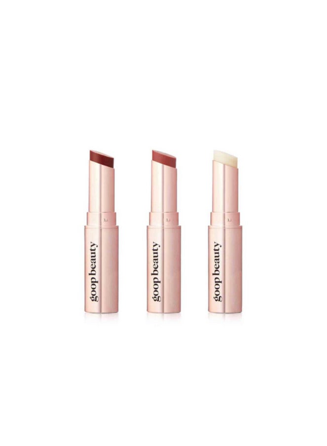 Goop GOOPGENES Clean Nourishing Lip Balm Trio Lipstick 4.62G