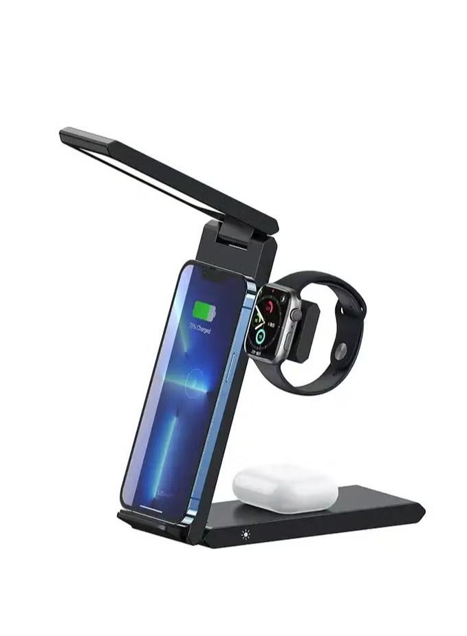 CD181 15W 3in1 Folding Wireless Charging Stand With Table