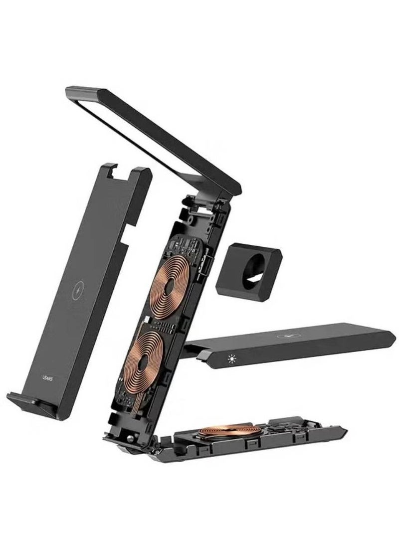 CD181 15W 3in1 Folding Wireless Charging Stand With Table