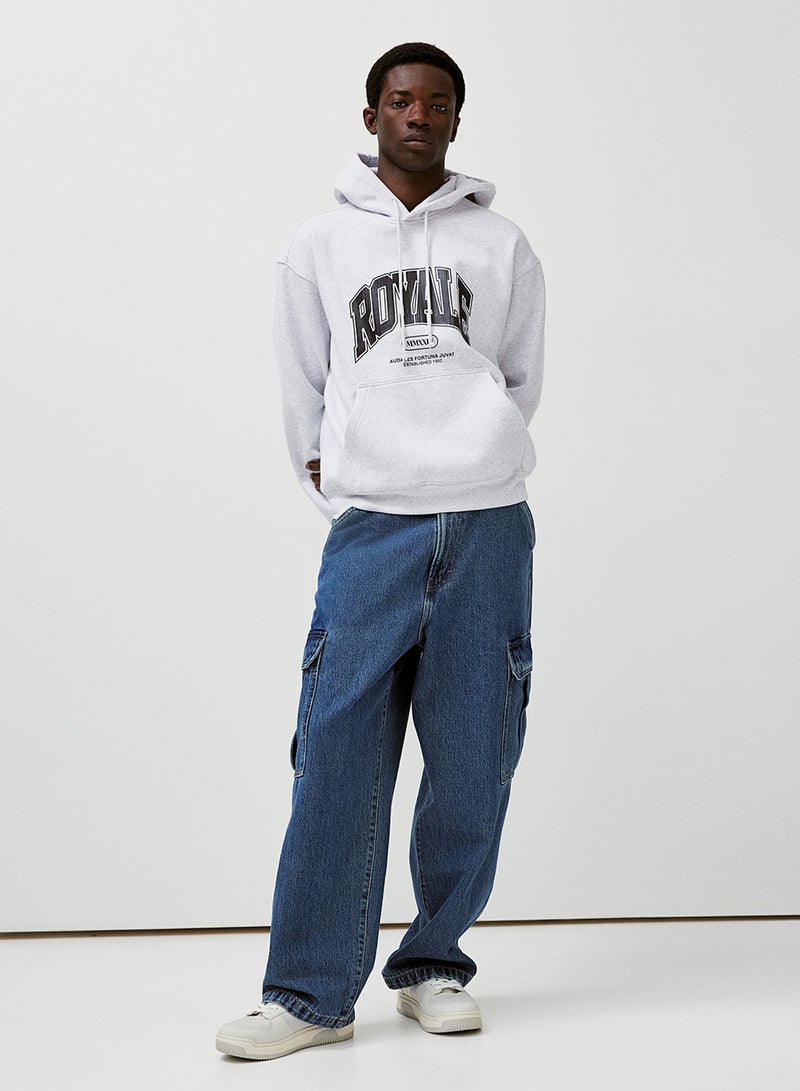 Loose Fit Printed Hoodie