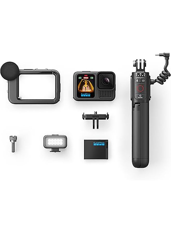 Hero13 Creator Edition - Includes Volta (Battery Grip, Tripod, Remote), Media Mod, Light Mod, Enduro Battery, Magnetic Latch Mount And Carrying Case