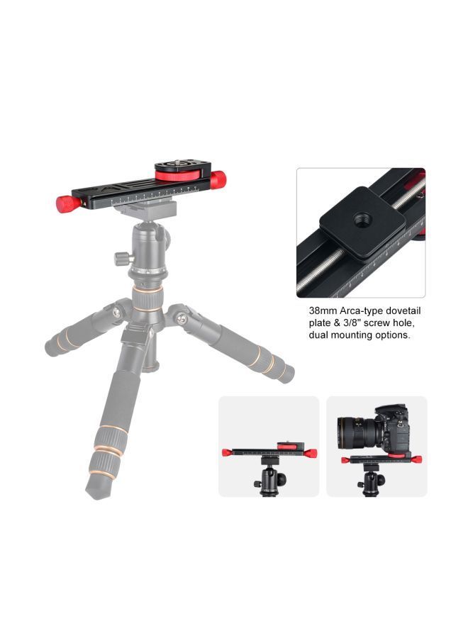 2-Way Focusing Slider Tripod Head Black/Red