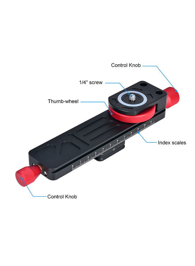 2-Way Focusing Slider Tripod Head Black/Red