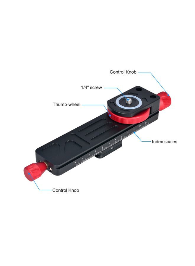 2-Way Focusing Slider Tripod Head Black/Red