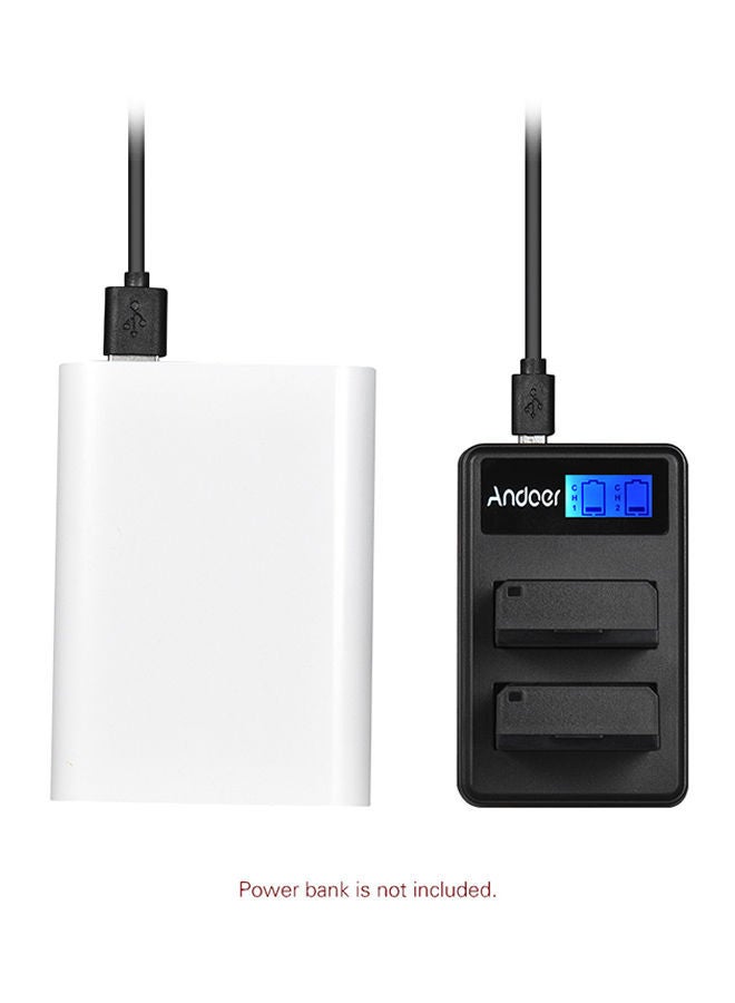 Compact Dual Channel Lcd Camera Battery Charger