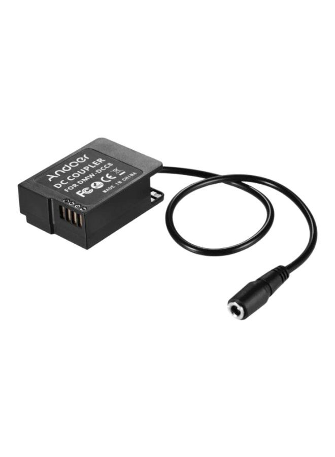 DC Coupler Power Adapter For Camera Black