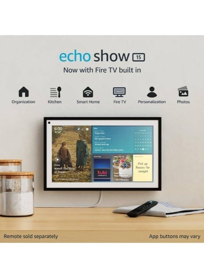 Echo Show 15 with Alexa 15.6