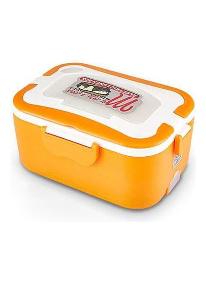 2 Pcs Portable Electric Heated Food Warmer Box Orange 25 x 20 25cm