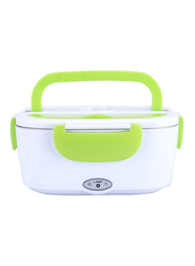 Portable Electric Heating Lunch Box White/Green 238x170x108mm