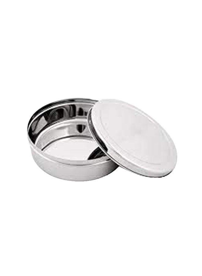 Stainless Steel Container With Lid Silver 17x2.5x6.5cm