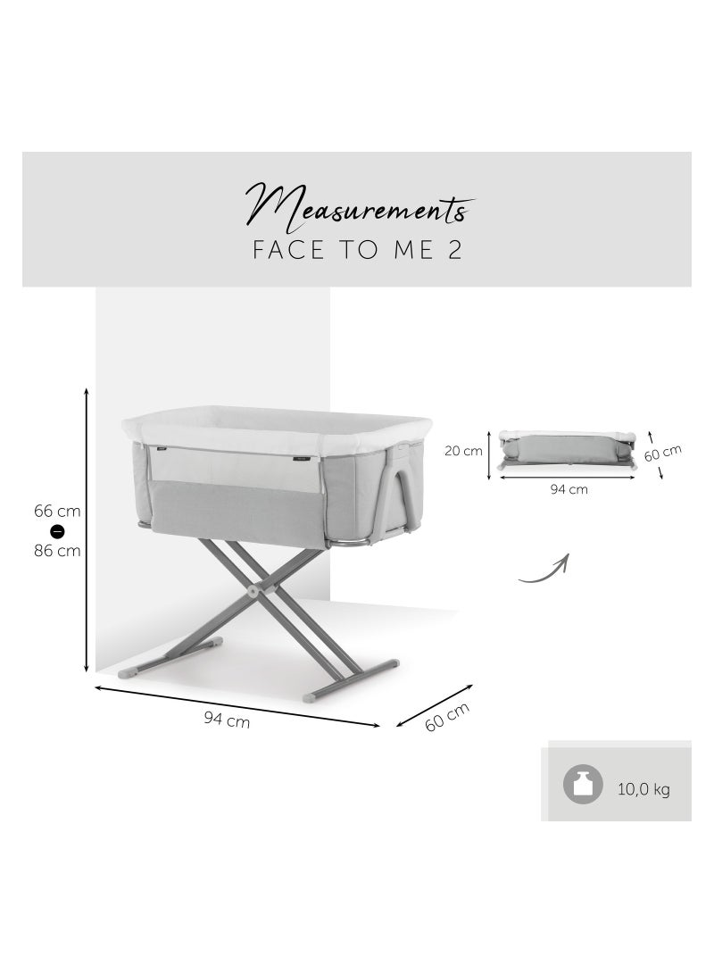 Travel Cots Face To Me 2 - Grey