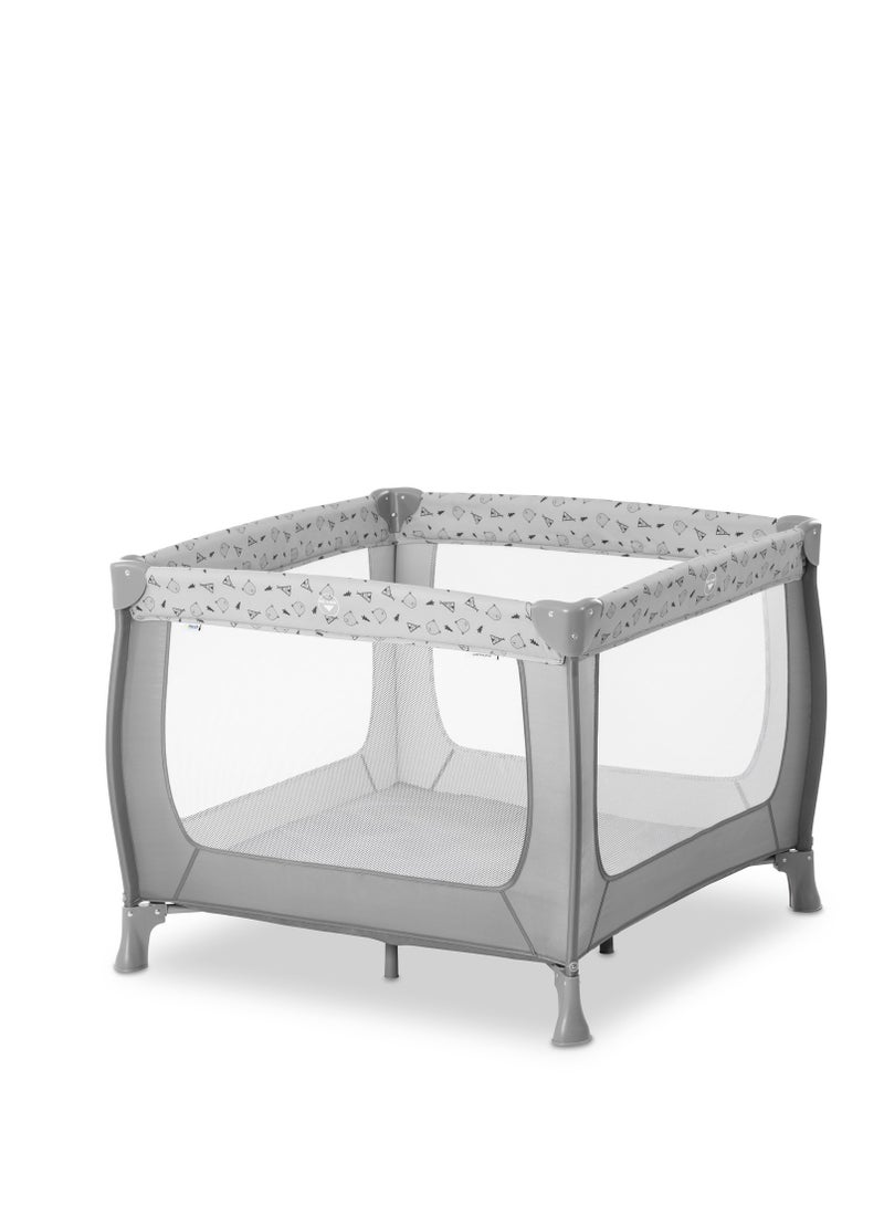 Travel Cots Sleep N Play Sq - Grey