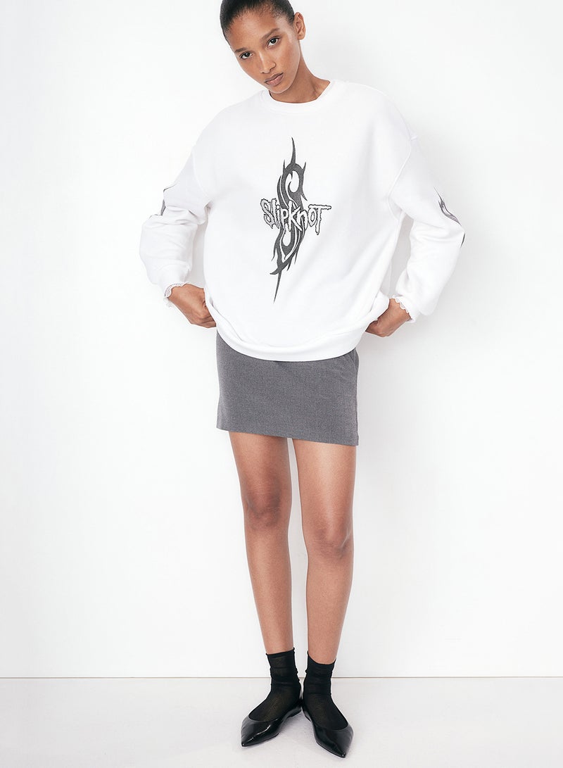 Oversized Printed Sweatshirt