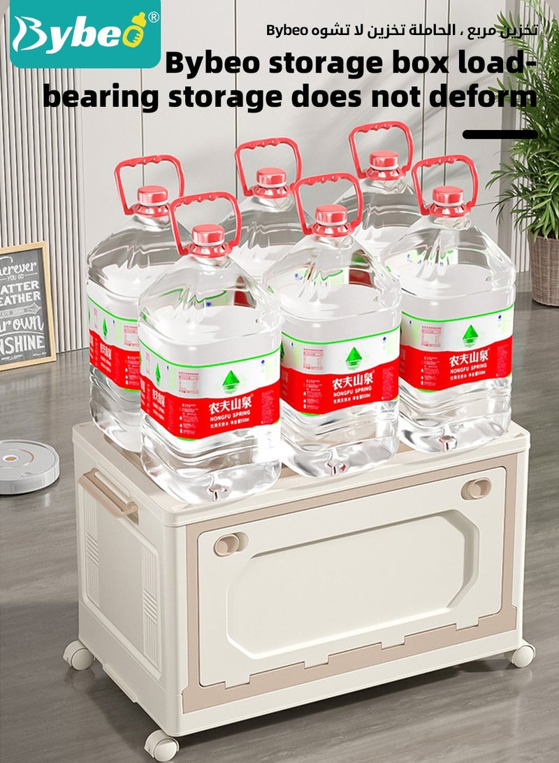 Baby Toy Storage Box With Wheels and Removable Lid and Handle, Children's Toys and Cloth Storage Bin, Organizer, Basket, Trunk for Kids Boys and Girls, Toddlers and Baby Nursery Room, Enough Capacity.