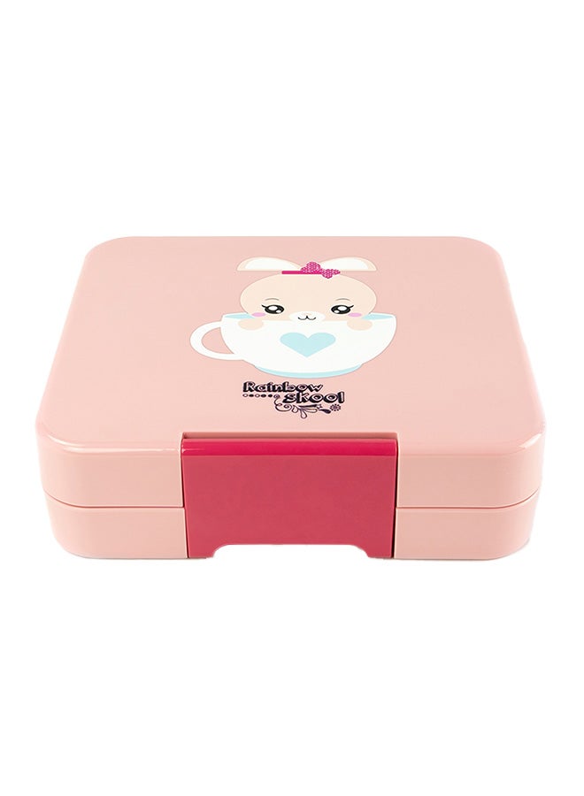 Rainbow Skool - 4 Compartment Mini Lunchbox - Pink Bunny Cupcake