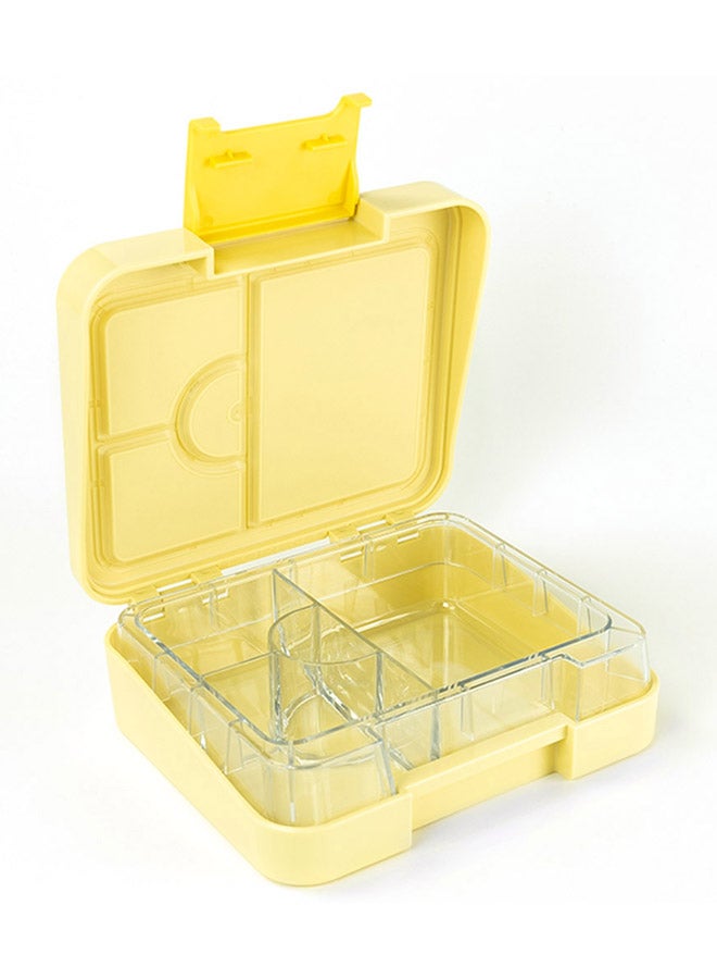 4 Compartment Mini Lunchbox, Yellow Giraffe