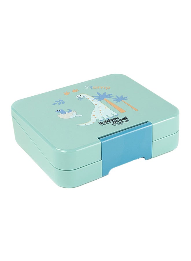 4 Compartment Mini Lunchbox, Blue Dinosaur