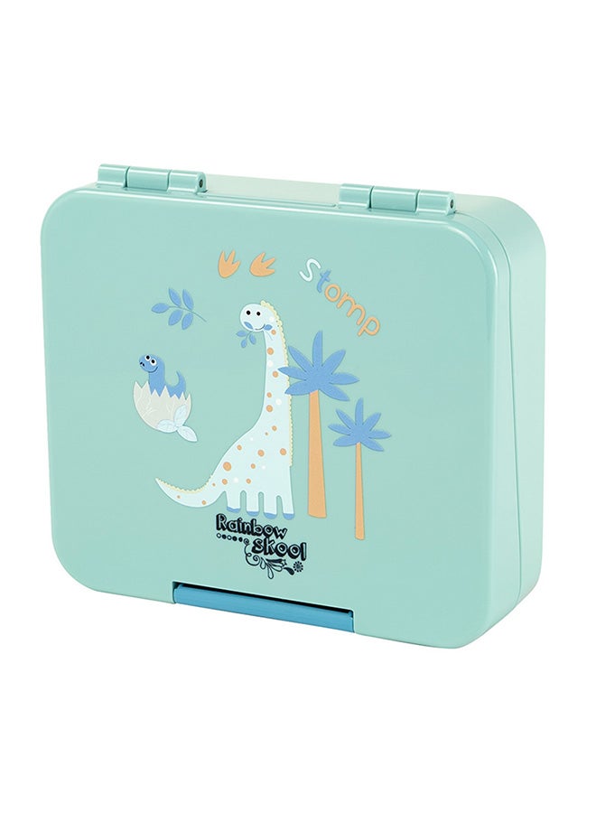 4 Compartment Mini Lunchbox, Blue Dinosaur