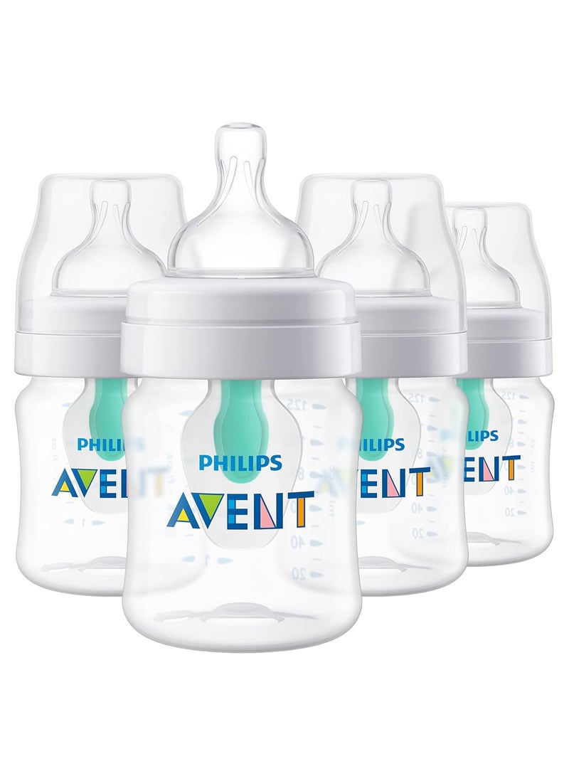 Pack Of 4 Anti Colic Baby Bottles With AirFree Vent, 4Oz