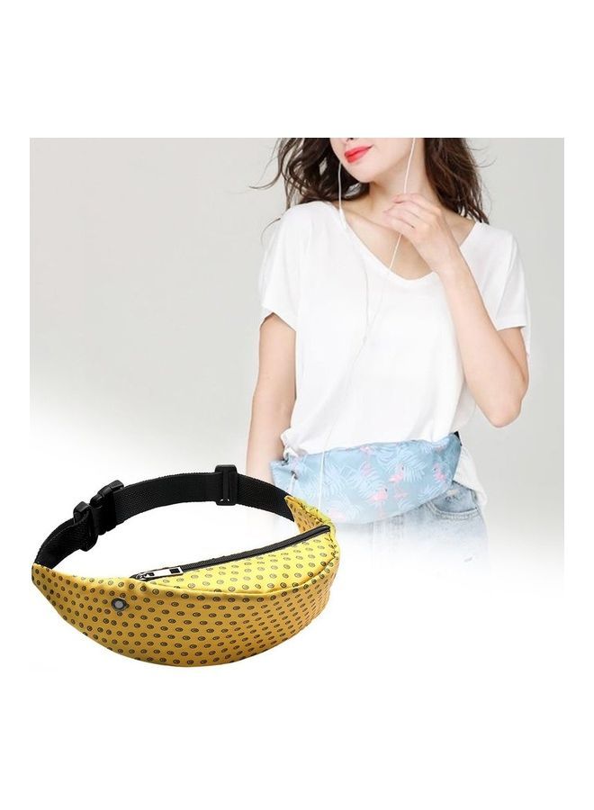 Printed Waist Bag Yellow/Black