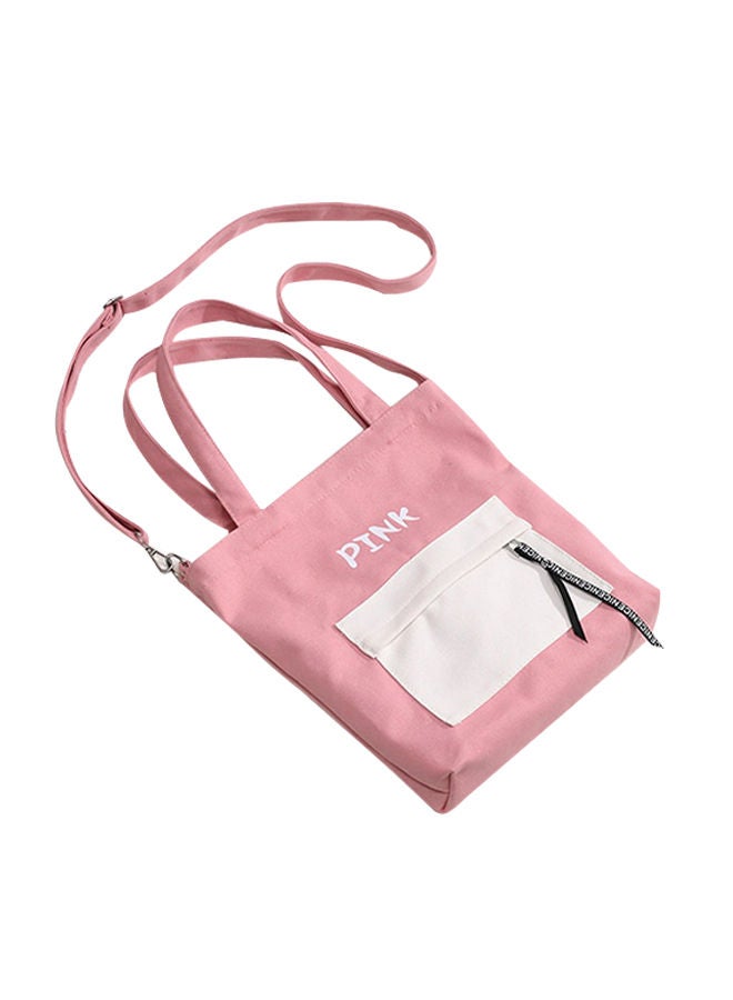 Fashionable Handbag Pink/White