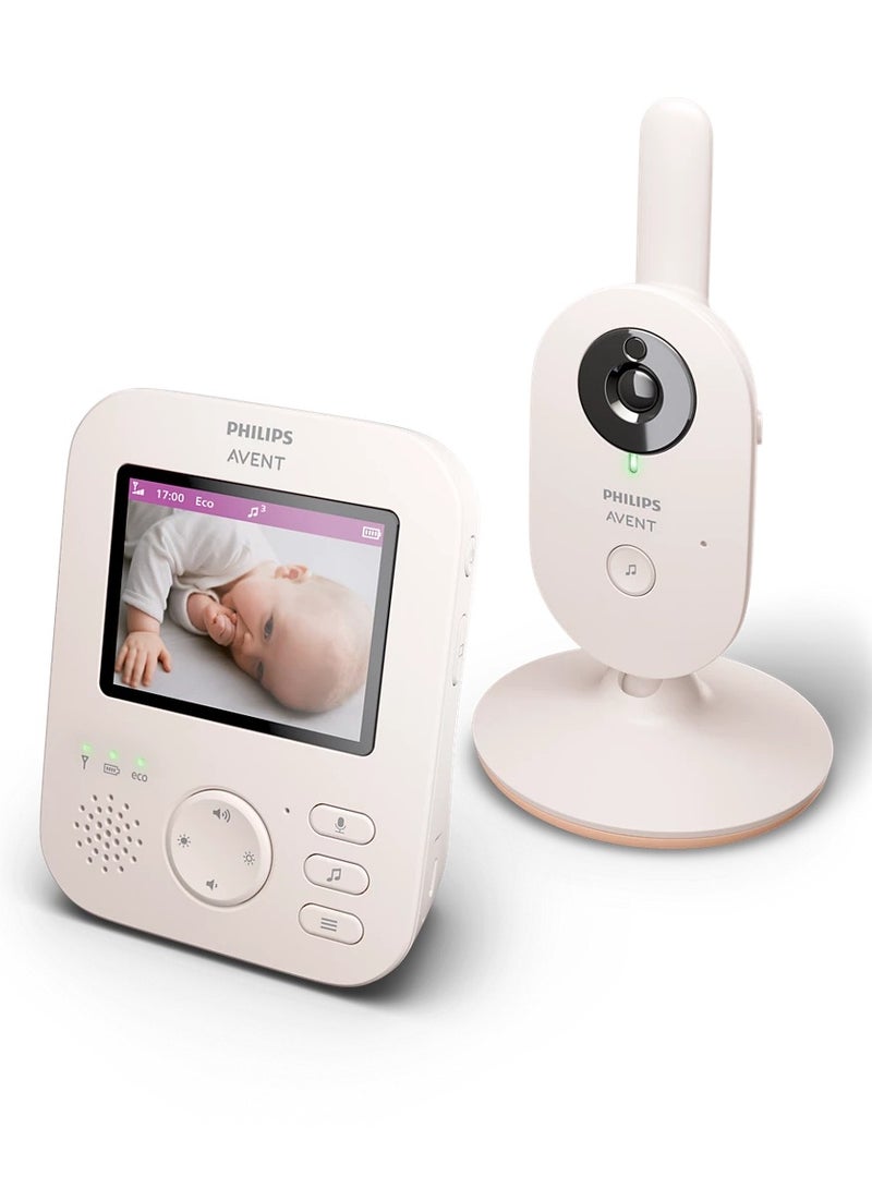 Baby Monitor With Advanced Camera 1080p, 2.8 Inch Screen, 2x Zoom, Night Vision, Intercom Function, Lullabies