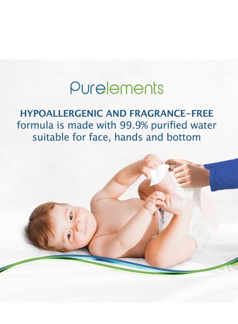 Purelements - Aloe Natural 99.9% Water Wipes - Pack of 4 - 256pcs