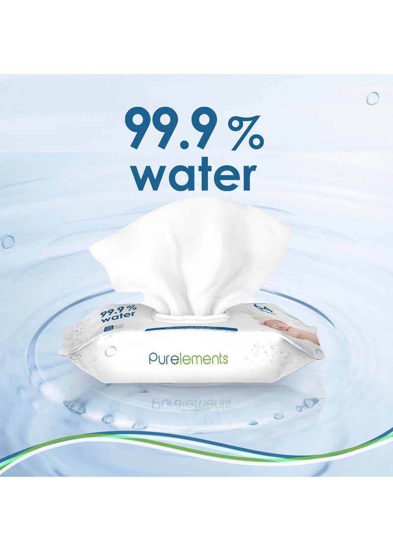 Purelements - Aloe Natural 99.9% Water Wipes - Pack of 4 - 256pcs