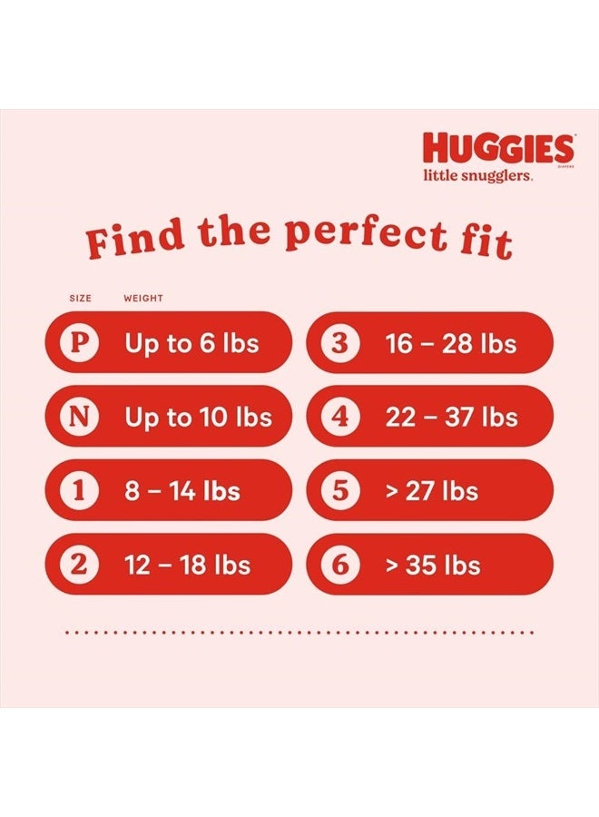 Huggies Newborn Diapers, Little Snugglers Baby Diapers, Size Newborn (up to 10 lbs), 128 Count