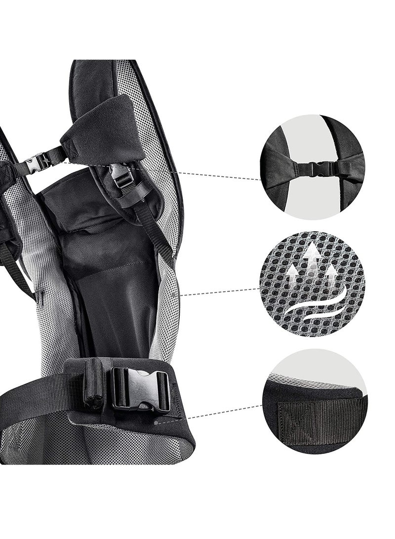 Ergonomic Baby Carrier - Close To Me, 0M+, Upto 12 Kg, Black