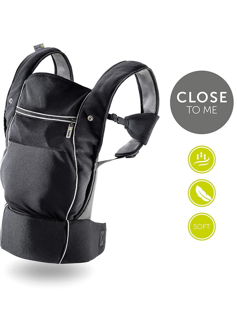 Ergonomic Baby Carrier - Close To Me, 0M+, Upto 12 Kg, Black