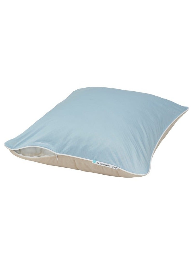 Pillow protector, beige/blue, 50x80 cm