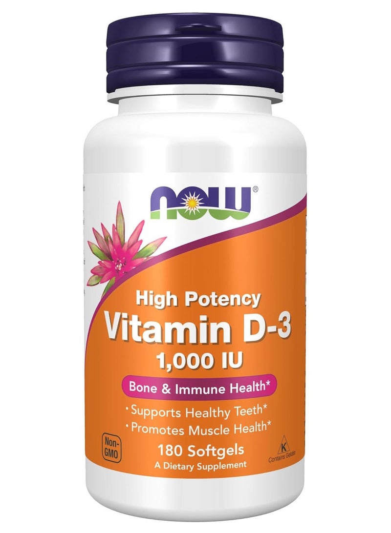 Vitamin D-3 1000 IU 180 Softgels