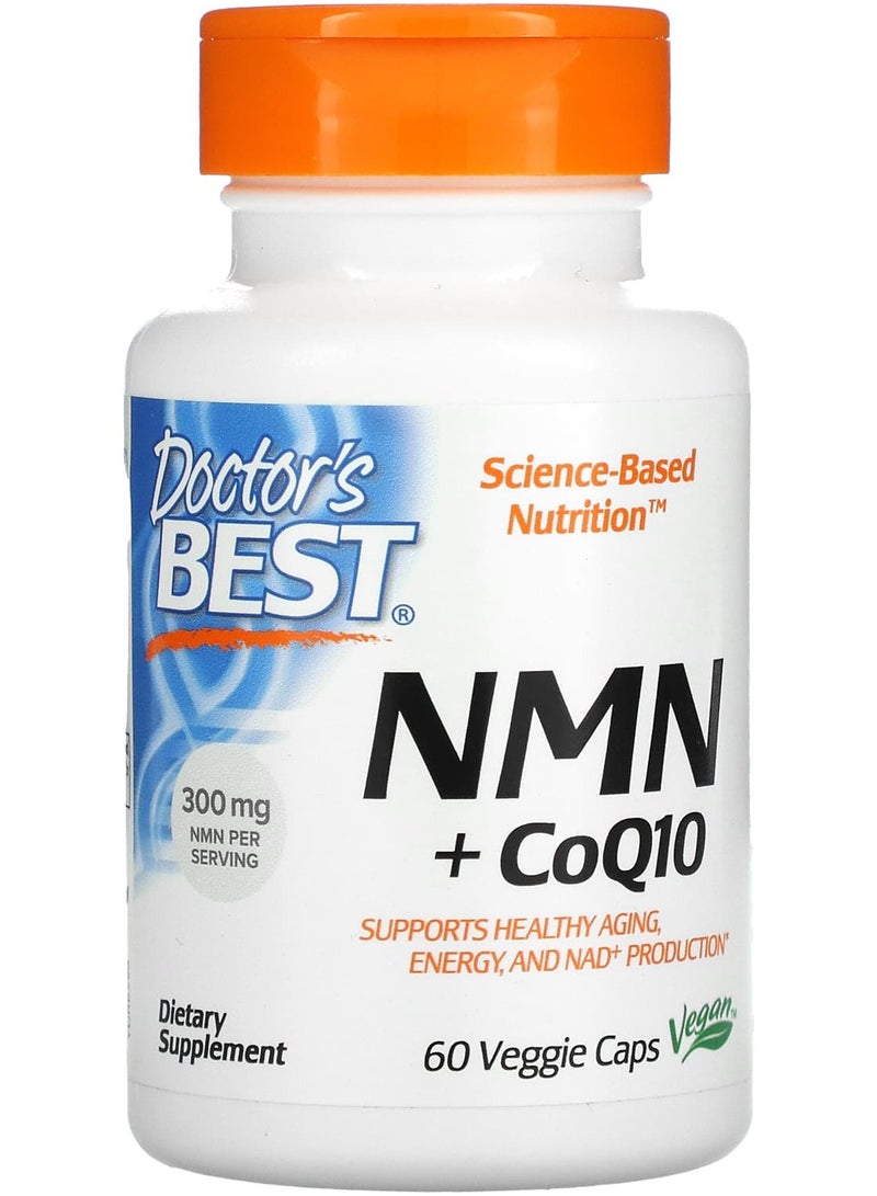 NMN+ CoQ10 300 Mg 60 Veggie Capsules