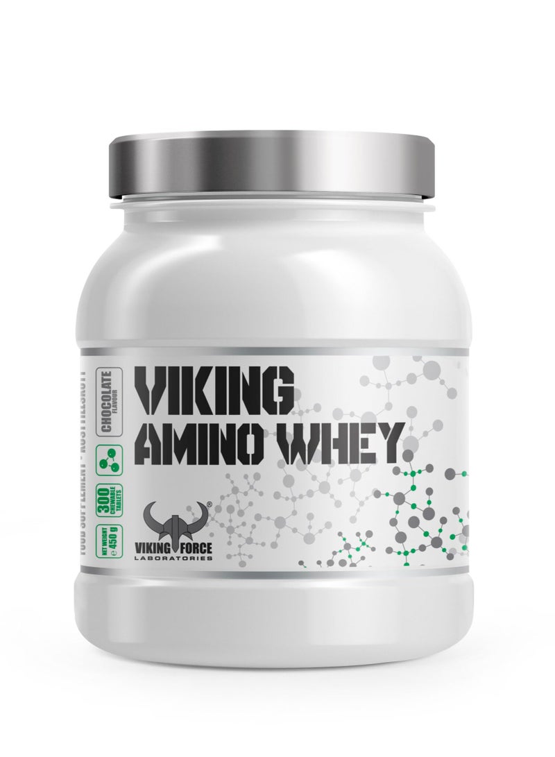 Viking Force Amino Whey - Vanilla Flavor - 300 Tablets High-quality Whey Protein With Complete Amino Acid Profile Supports Muscle Recovery, Encourages Growth