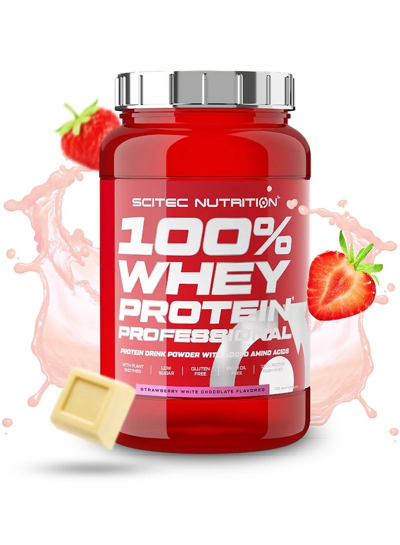 100% Whey Protein Professional White Chocolate Strawberry  2 LB With Extra Amino Acids